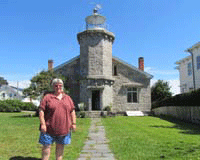 Chris at Stonington Harbor Lighthouse in Connecticut