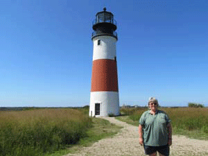 Chris at Sankaty Head Lighthouse in Massachusetts