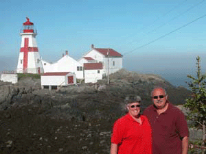 Us at Head Harbor Lighthouse in New Brunswick, Canada