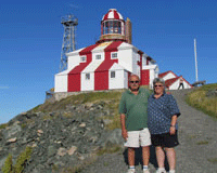 Us at Cape Bonavista Lighthouse in Newfoundland, Canada