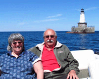 Us at East Charity Shoal Lighthouse in Upper New York